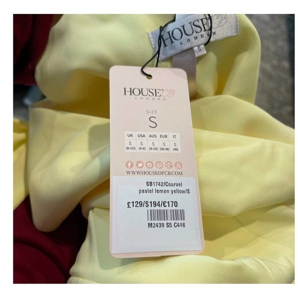 House of CB Courvel Lemon One Shoulder Jumpsuit Size S NWT - Picture 8 of 9